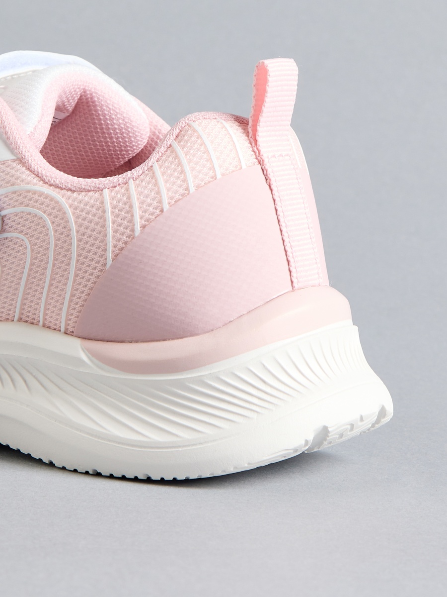 Panelled Sports Shoes with Hook and Loop Closure