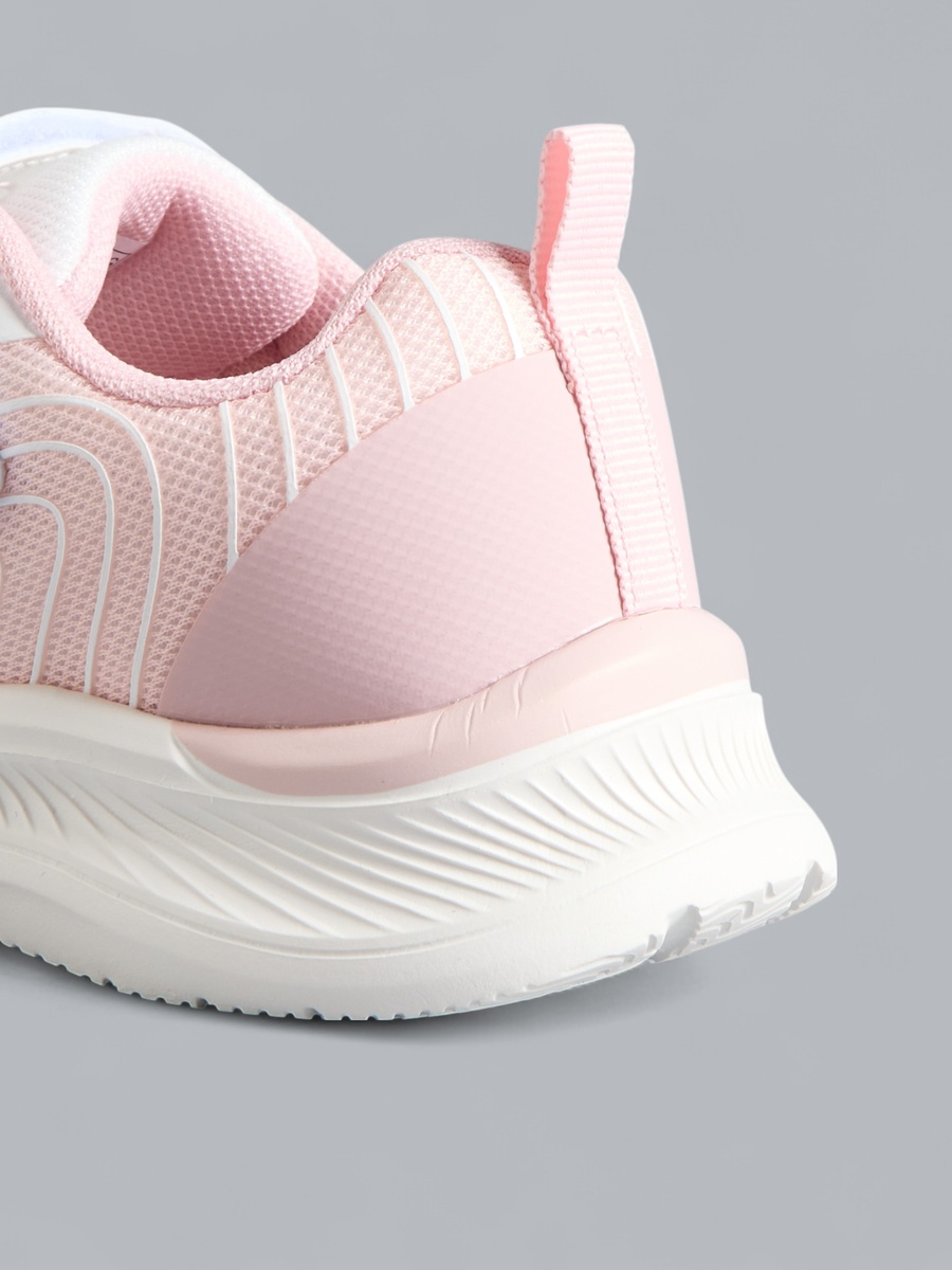 Panelled Sports Shoes with Hook and Loop Closure