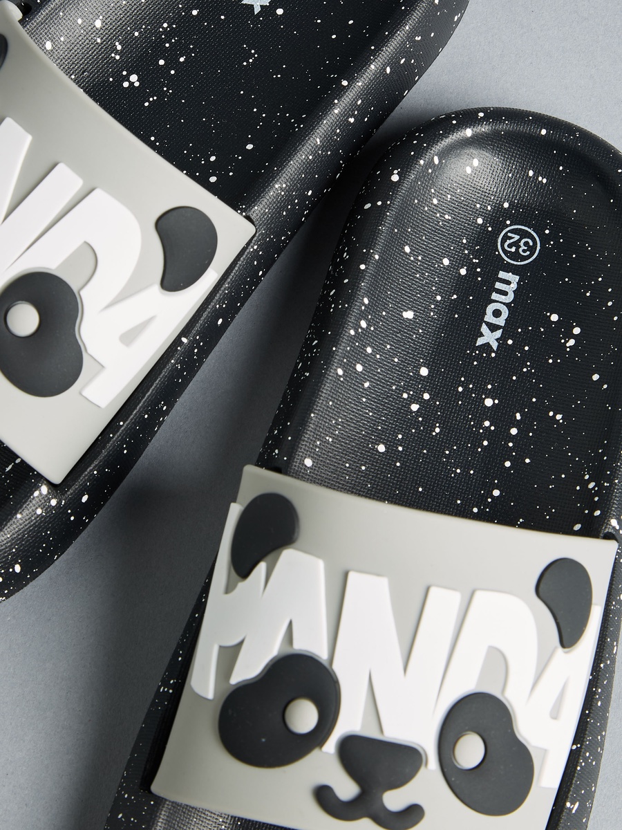 Panda Applique Slides