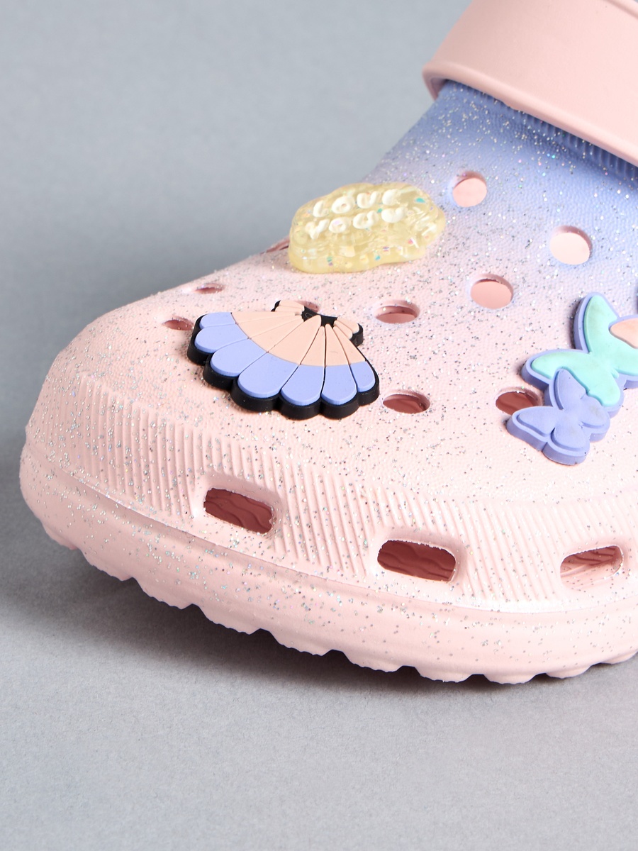 Jibbitz Embellished Ombre Clogs with Backstrap