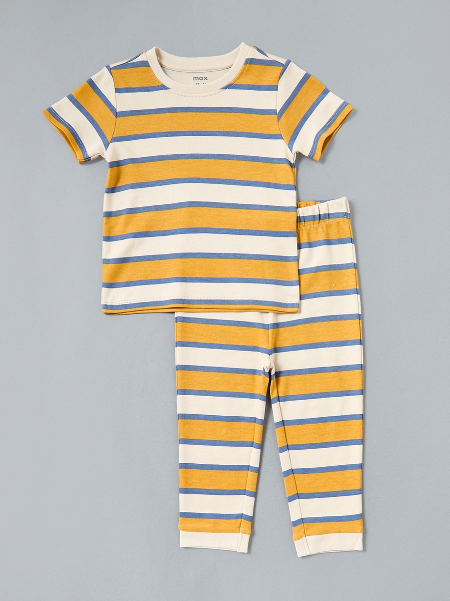Pack of 2 - Printed Cotton Pyjama Set