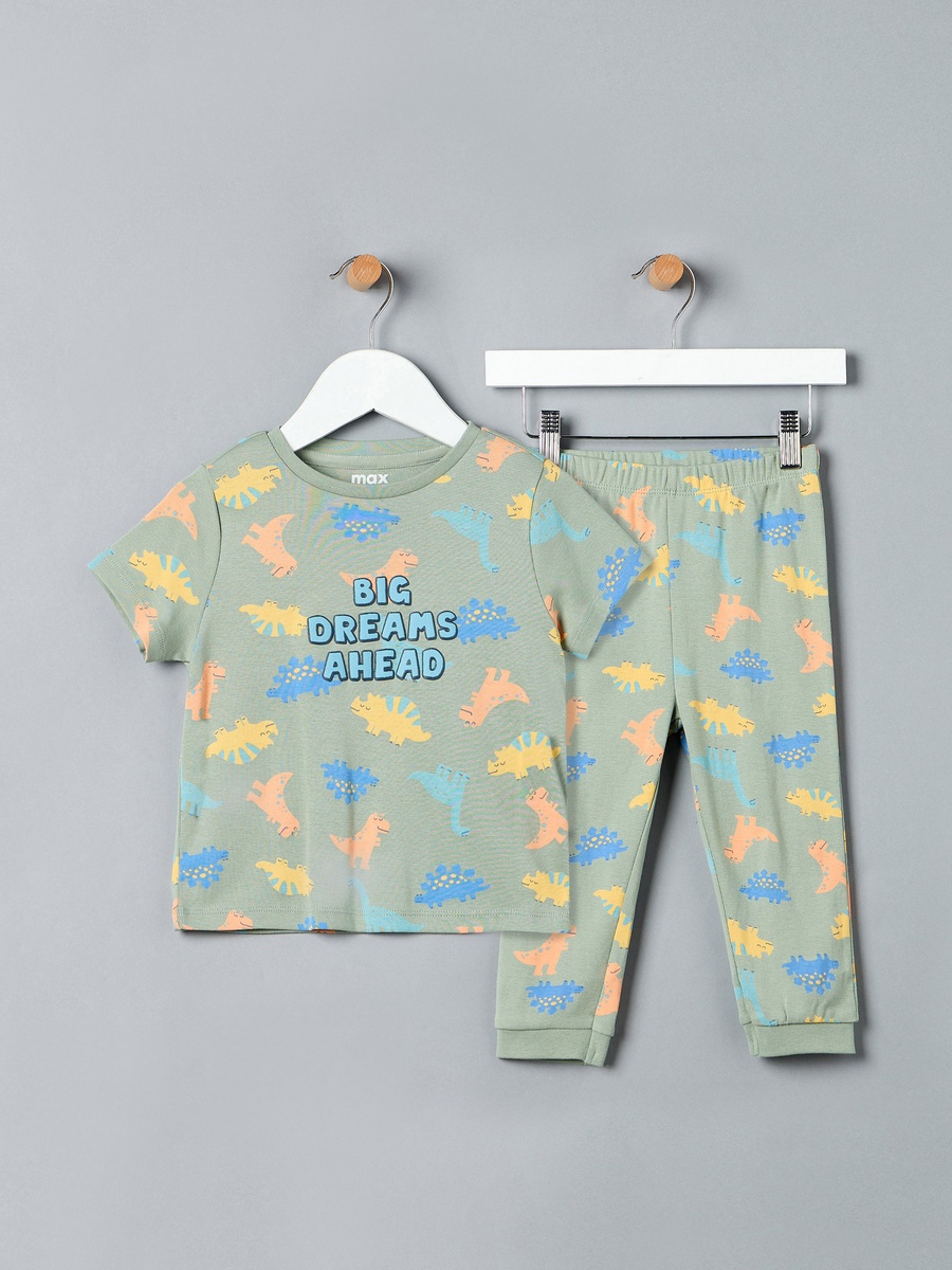 Dinosaur Print Cotton Pyjama Set