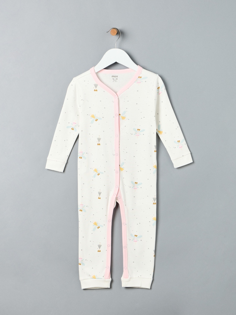 All-Over Fairy Print Sleepsuit with Headband