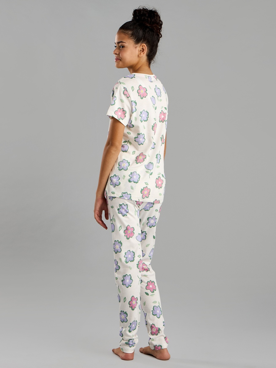 All-Over Floral Print Cotton Pyjama Set