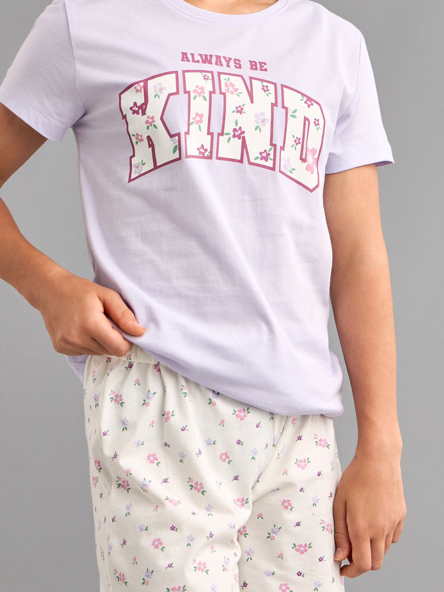 Printed Cotton Shorts Set