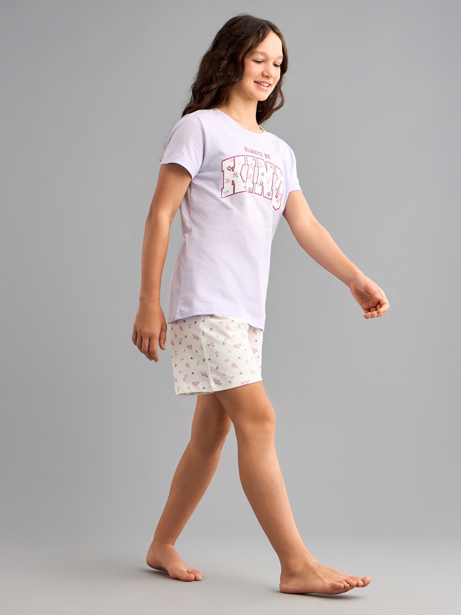 Printed Cotton Shorts Set