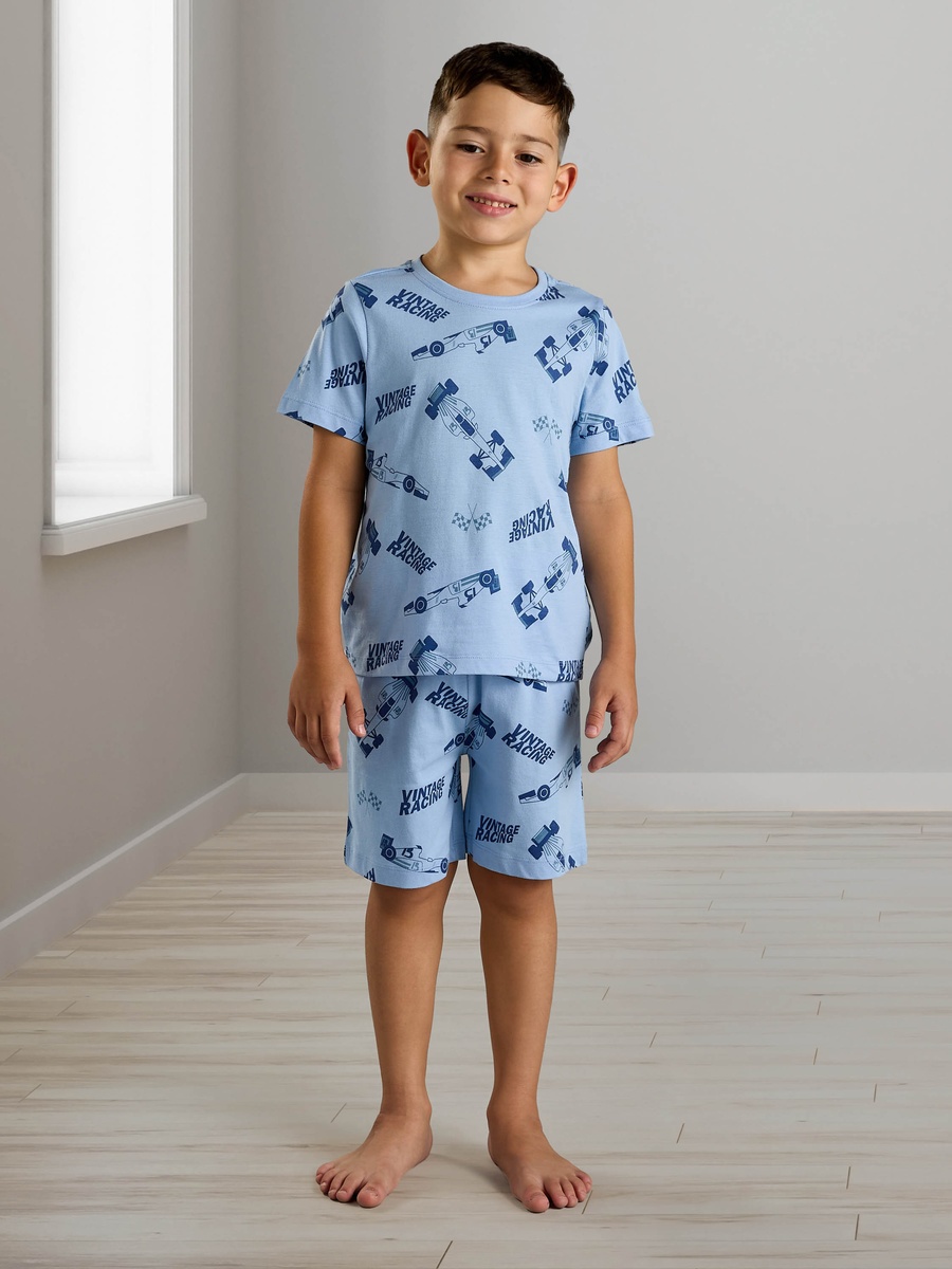 Race Car Print Short Set