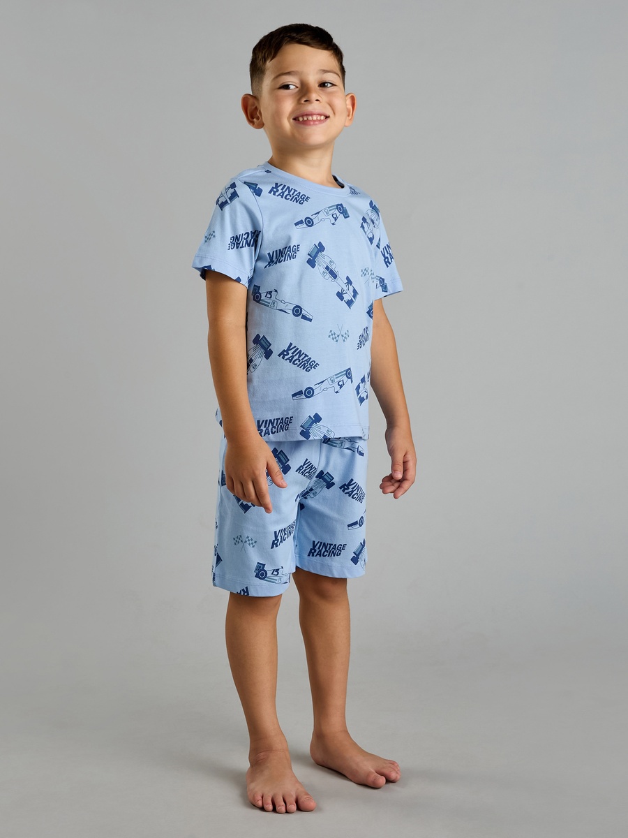 Race Car Print Short Set