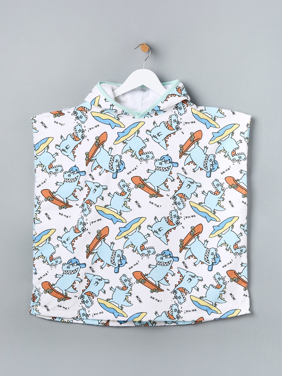 Dinosaur Print Poncho Towel