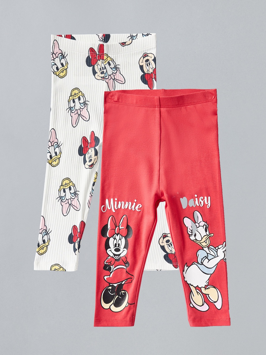 Pack of 2 -  Minnie Mouse and Daisy Duck Print Leggings