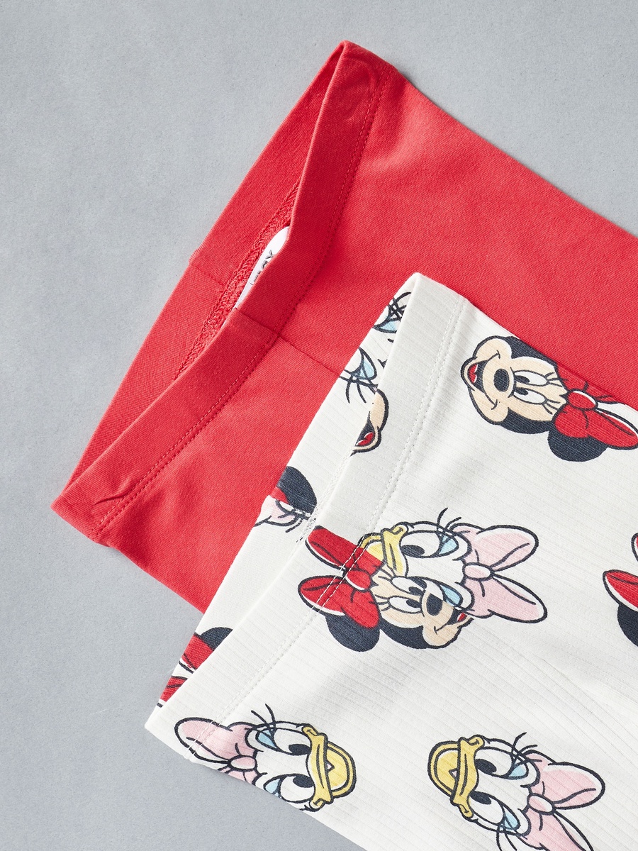 Pack of 2 -  Minnie Mouse and Daisy Duck Print Leggings