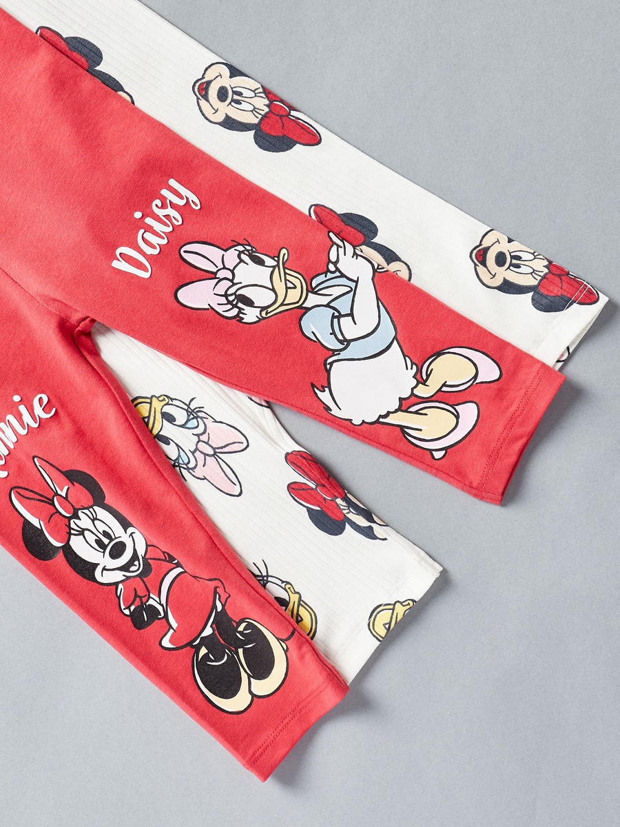 Pack of 2 -  Minnie Mouse and Daisy Duck Print Leggings