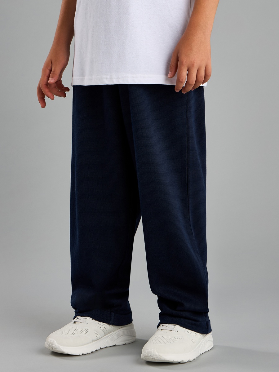 Textured Pull-On Pants