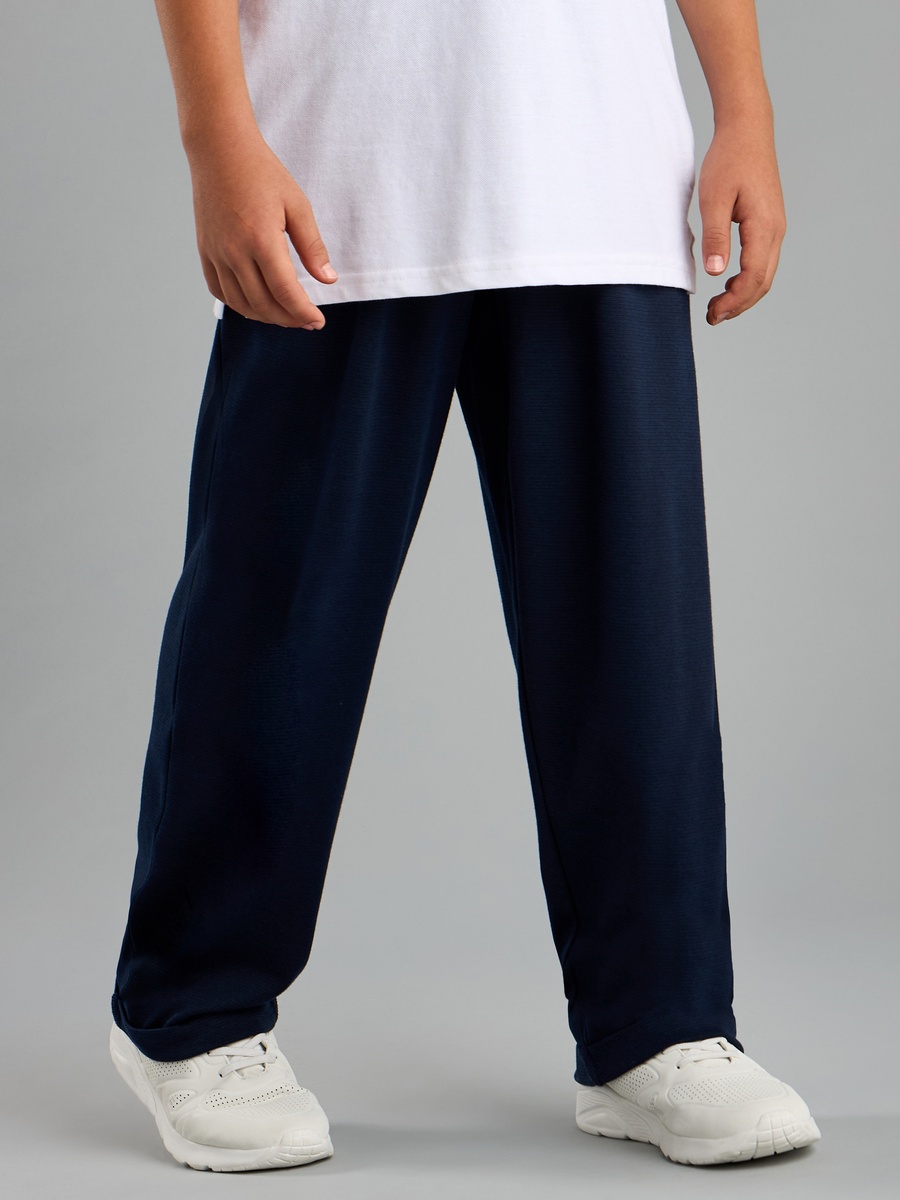 Textured Pull-On Pants