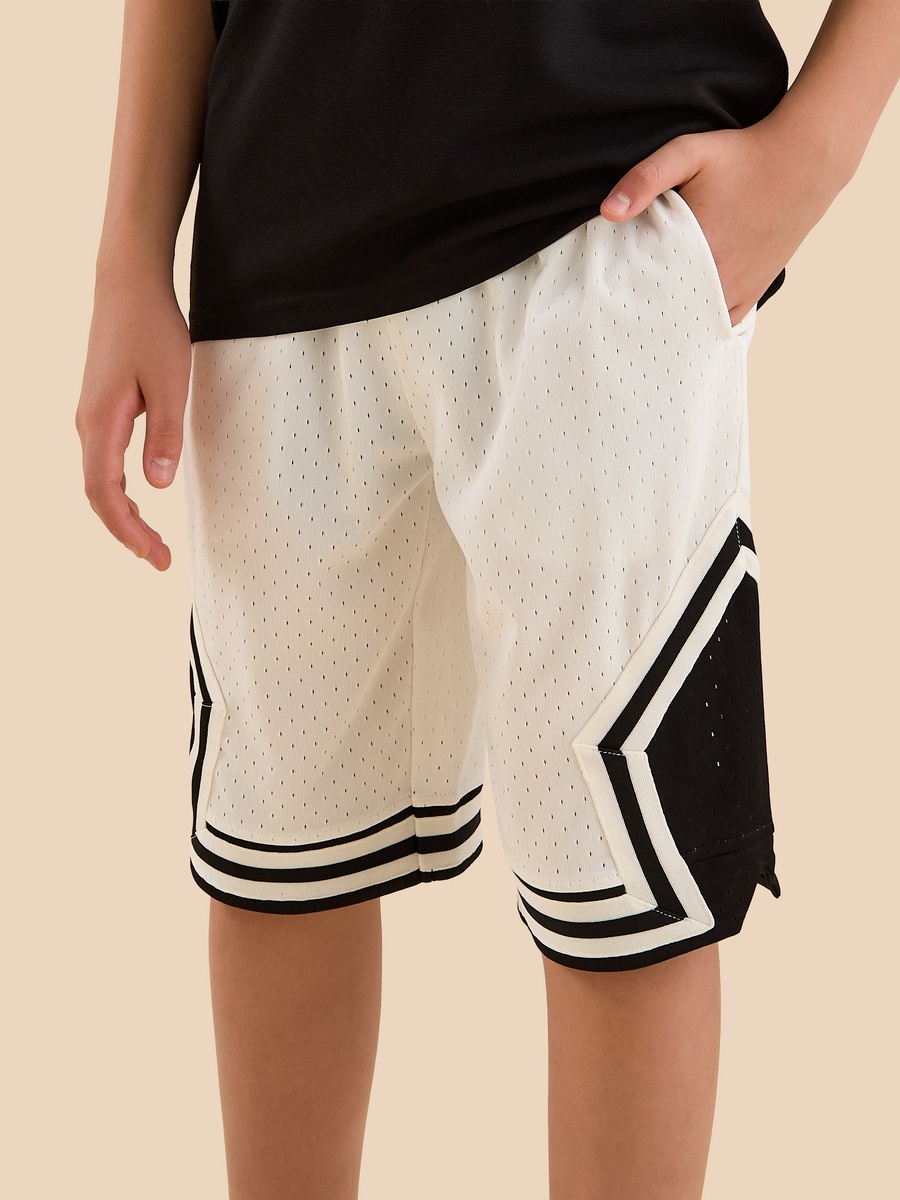 Contrast Tape Detail Shorts with Drawstring Closure