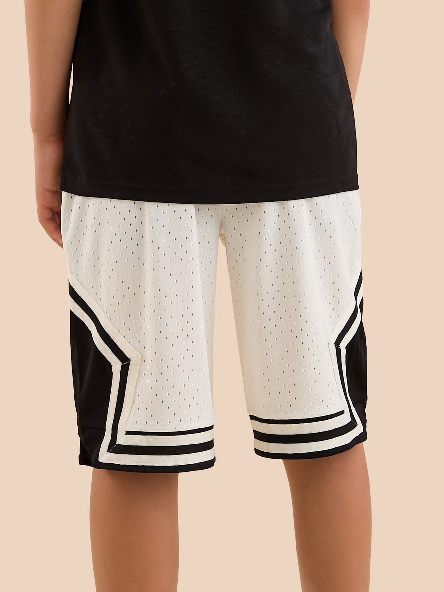 Contrast Tape Detail Shorts with Drawstring Closure