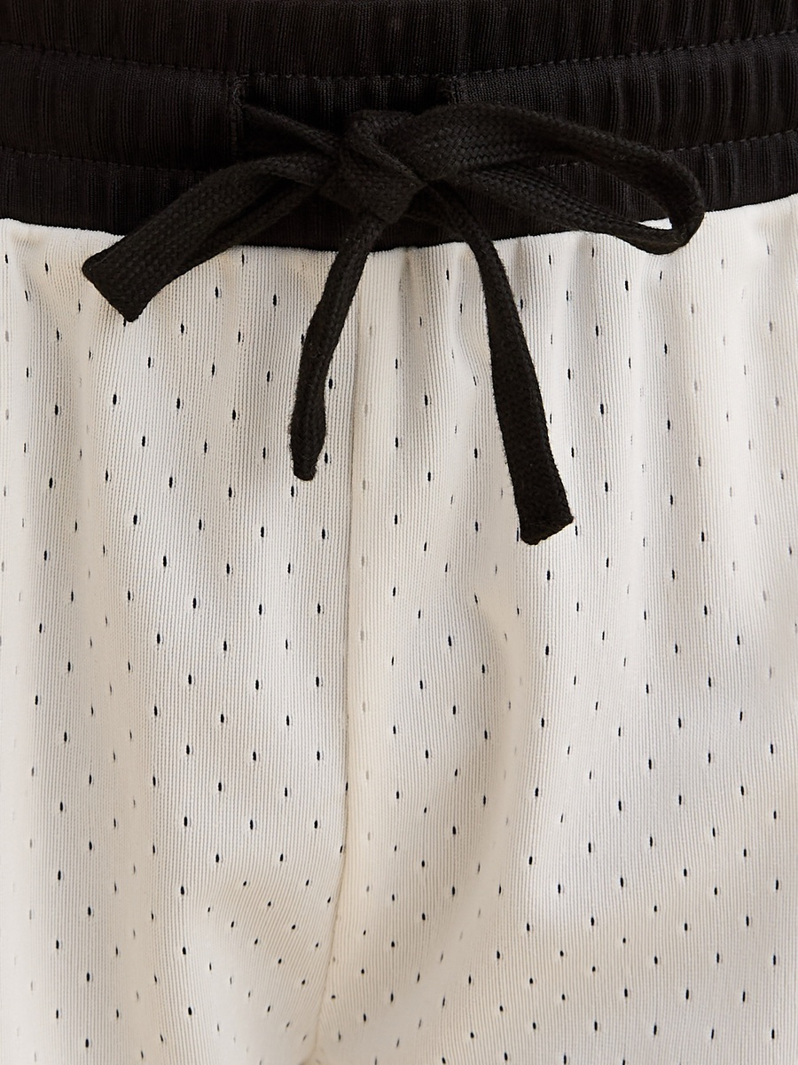 Contrast Tape Detail Shorts with Drawstring Closure