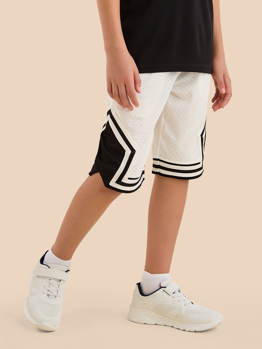 Contrast Tape Detail Shorts with Drawstring Closure