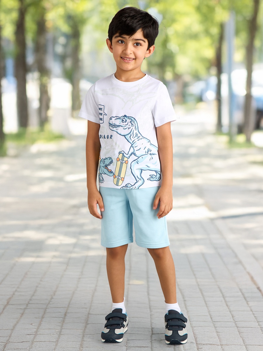Dinosaur Print T-Shirt and Shorts Set