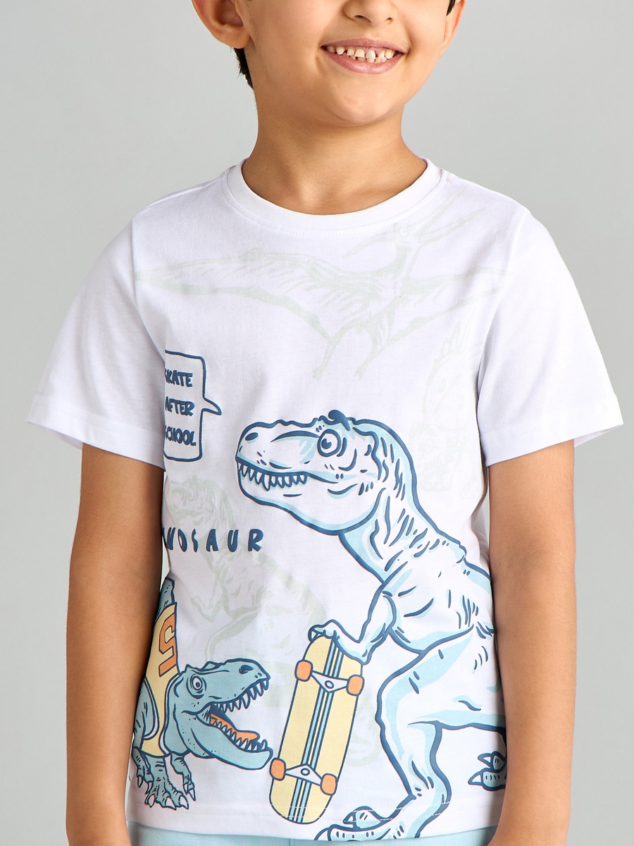 Dinosaur Print T-Shirt and Shorts Set