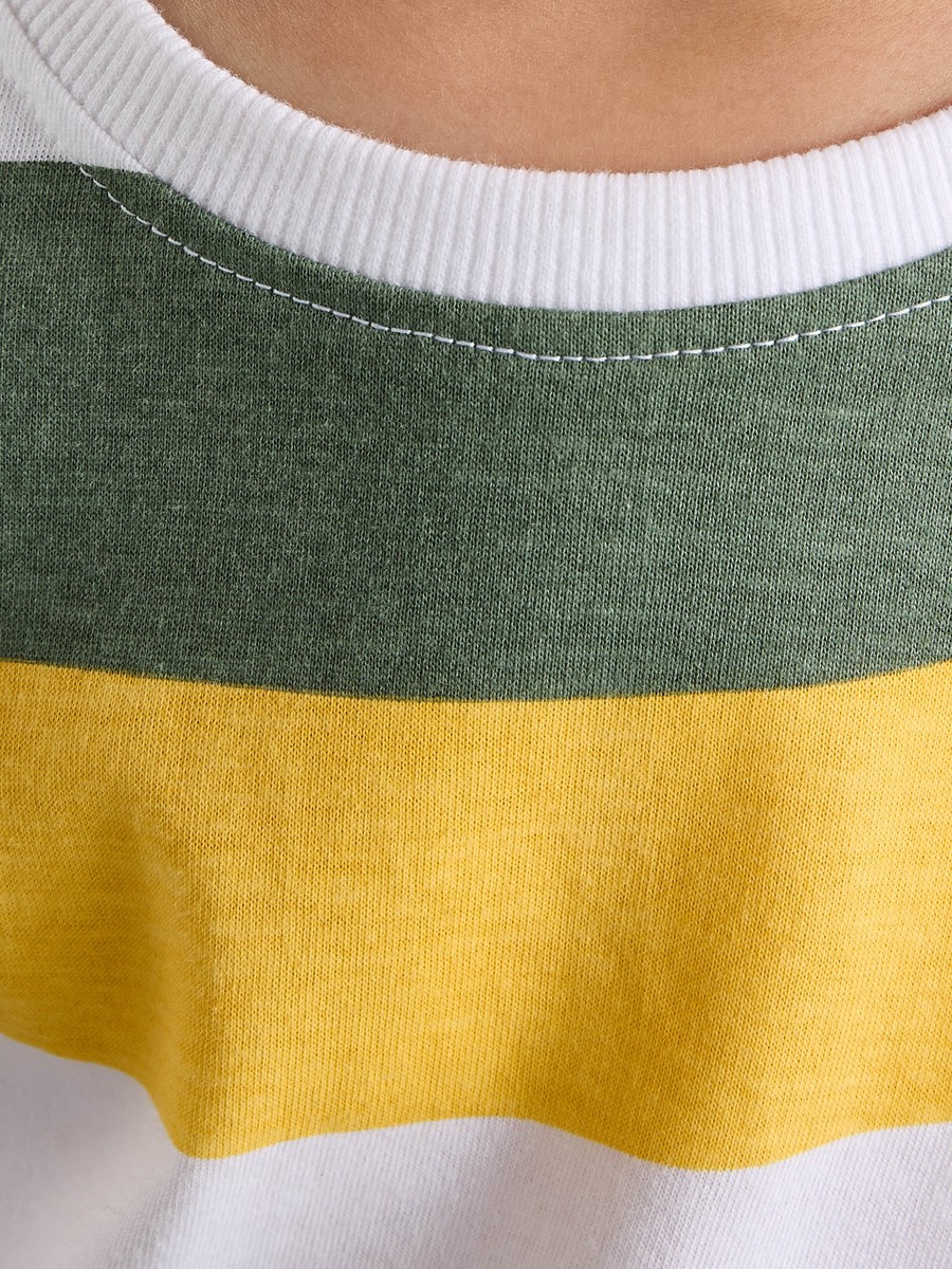 Striped Cotton T-Shirt and Shorts Set