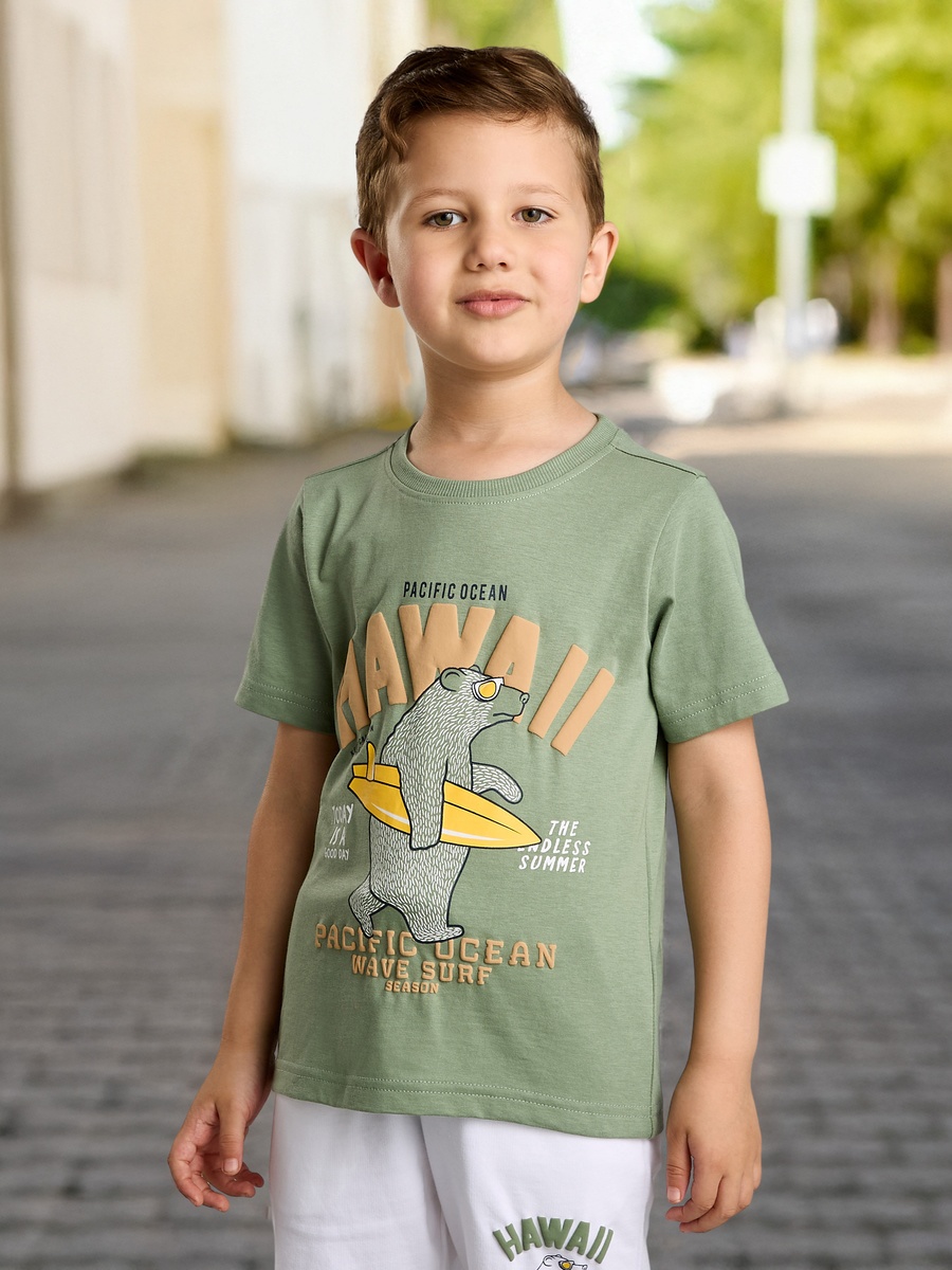 Striped Cotton T-Shirt and Shorts Set