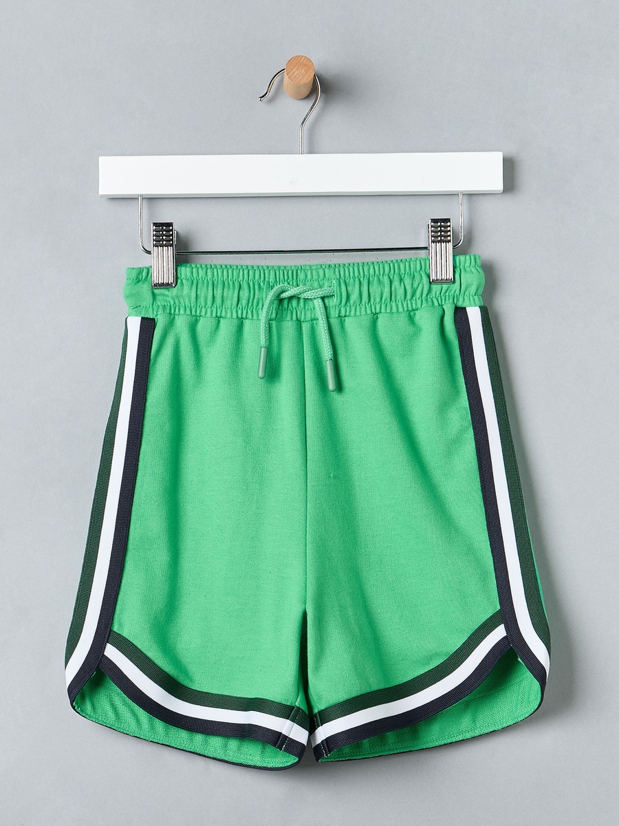 Varsity Print Cotton T-Shirt and Shorts Set