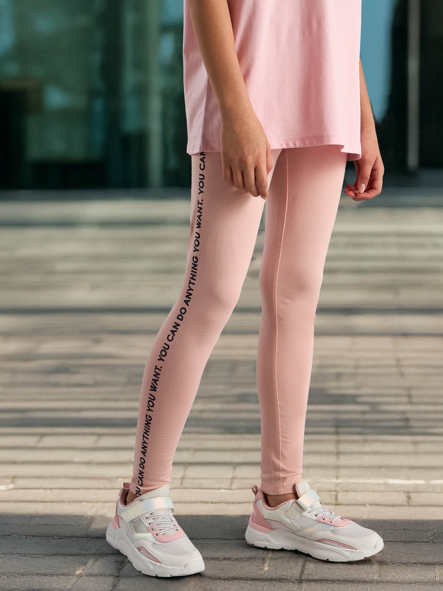 Side Printed Full Length Leggings