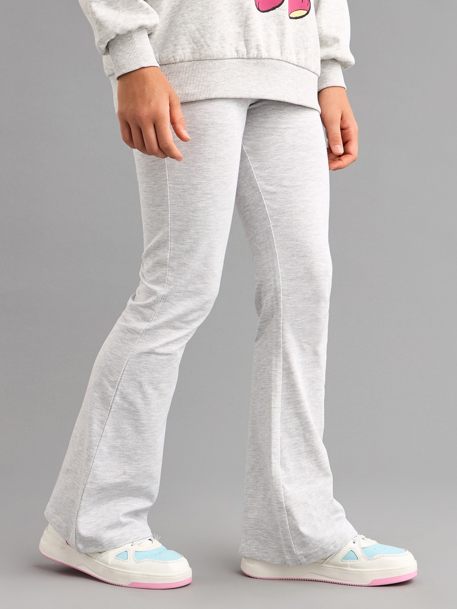 Flared Leggings with Fold Over Waist