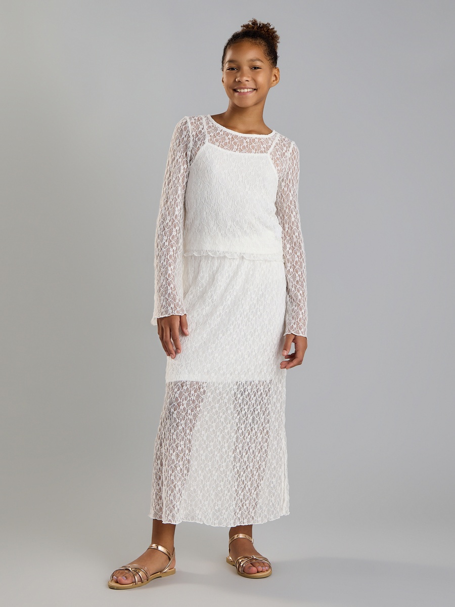 Longline Lace Skirt