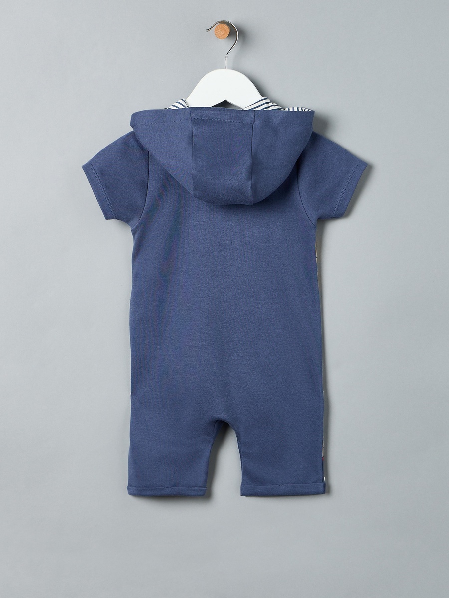 Mickey and Friends Print Cotton Hooded Romper