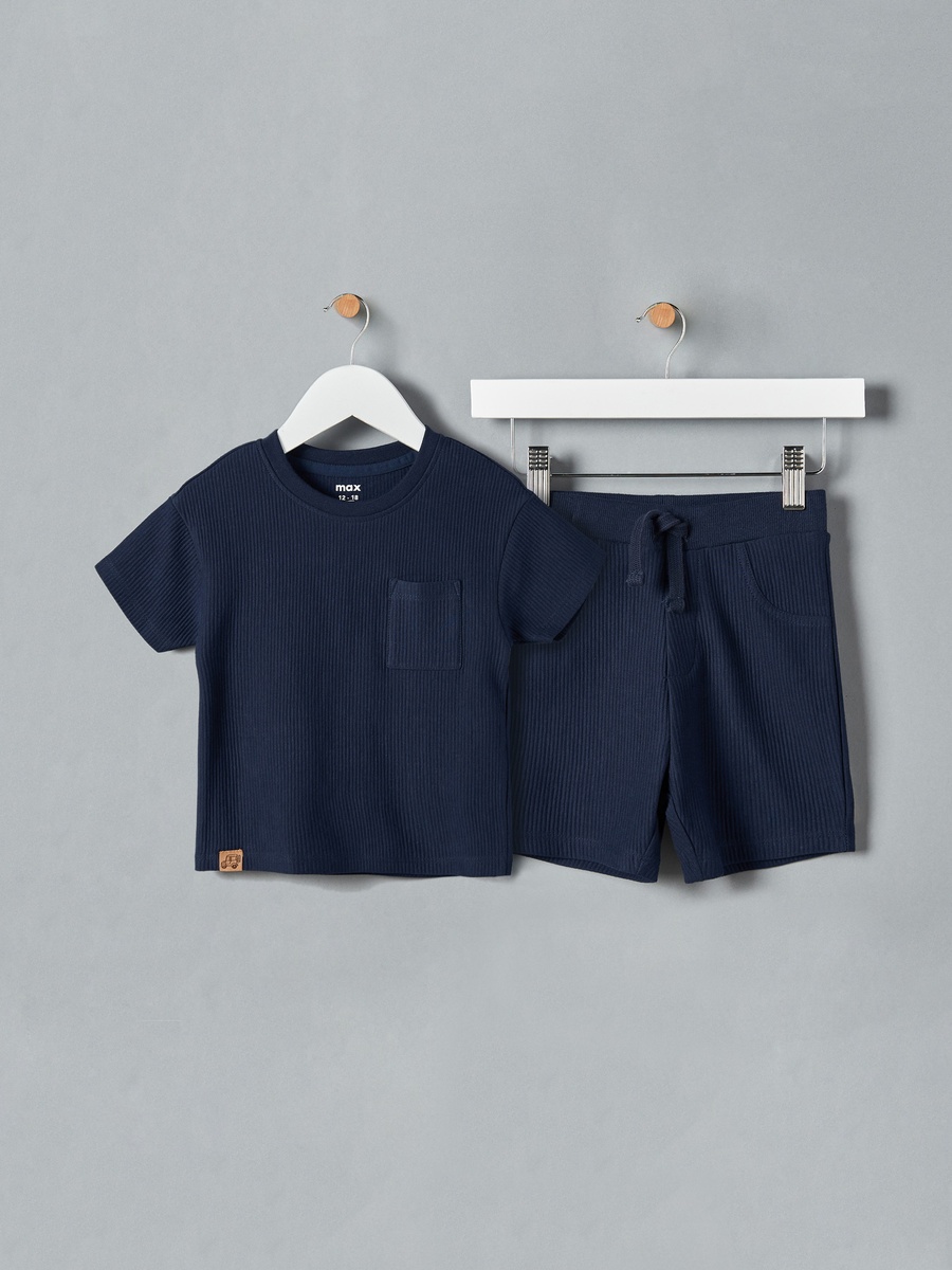 Ribbed T-Shirt and Shorts Set
