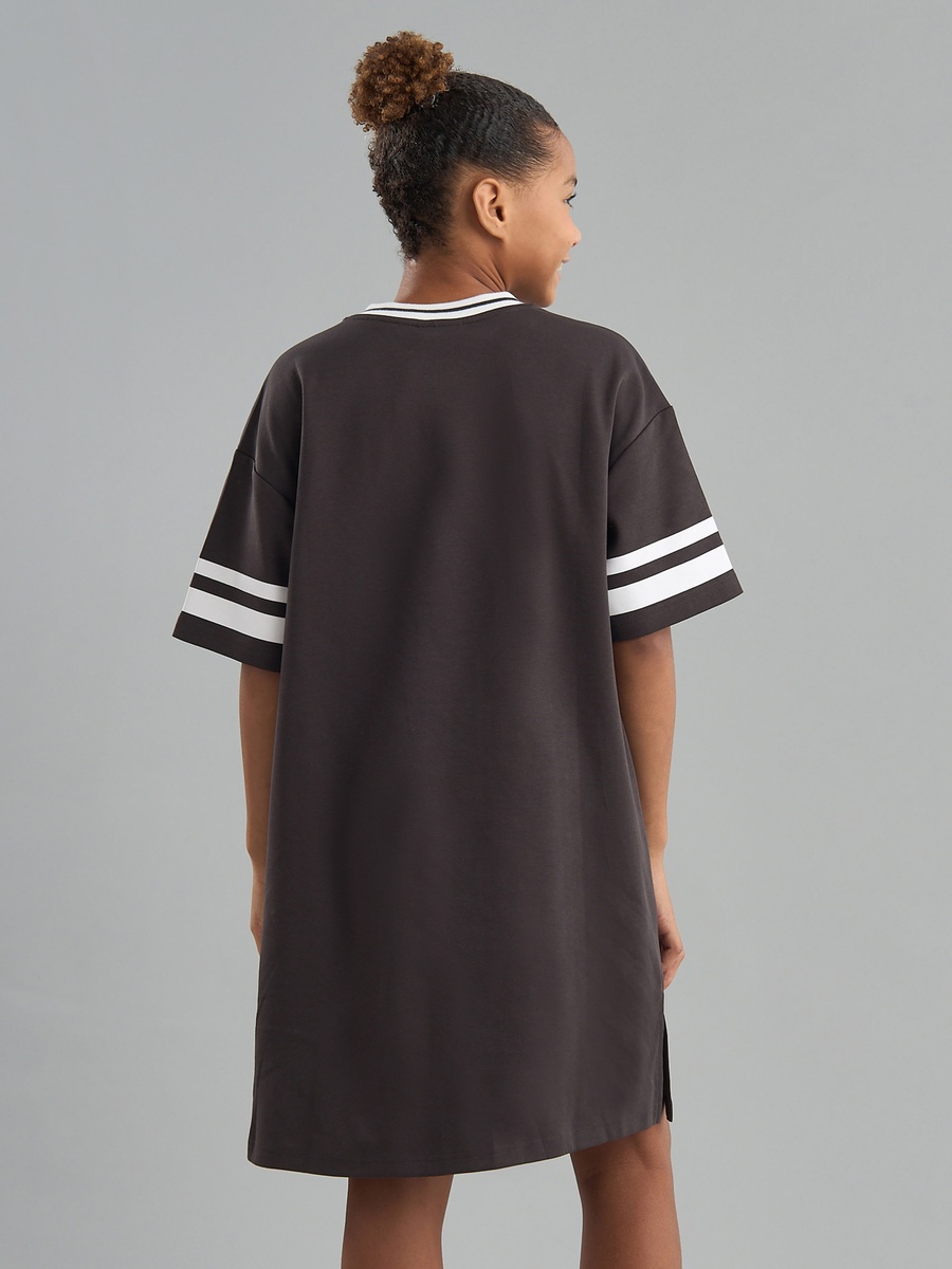 Garfield Print V Neck Cotton Dress