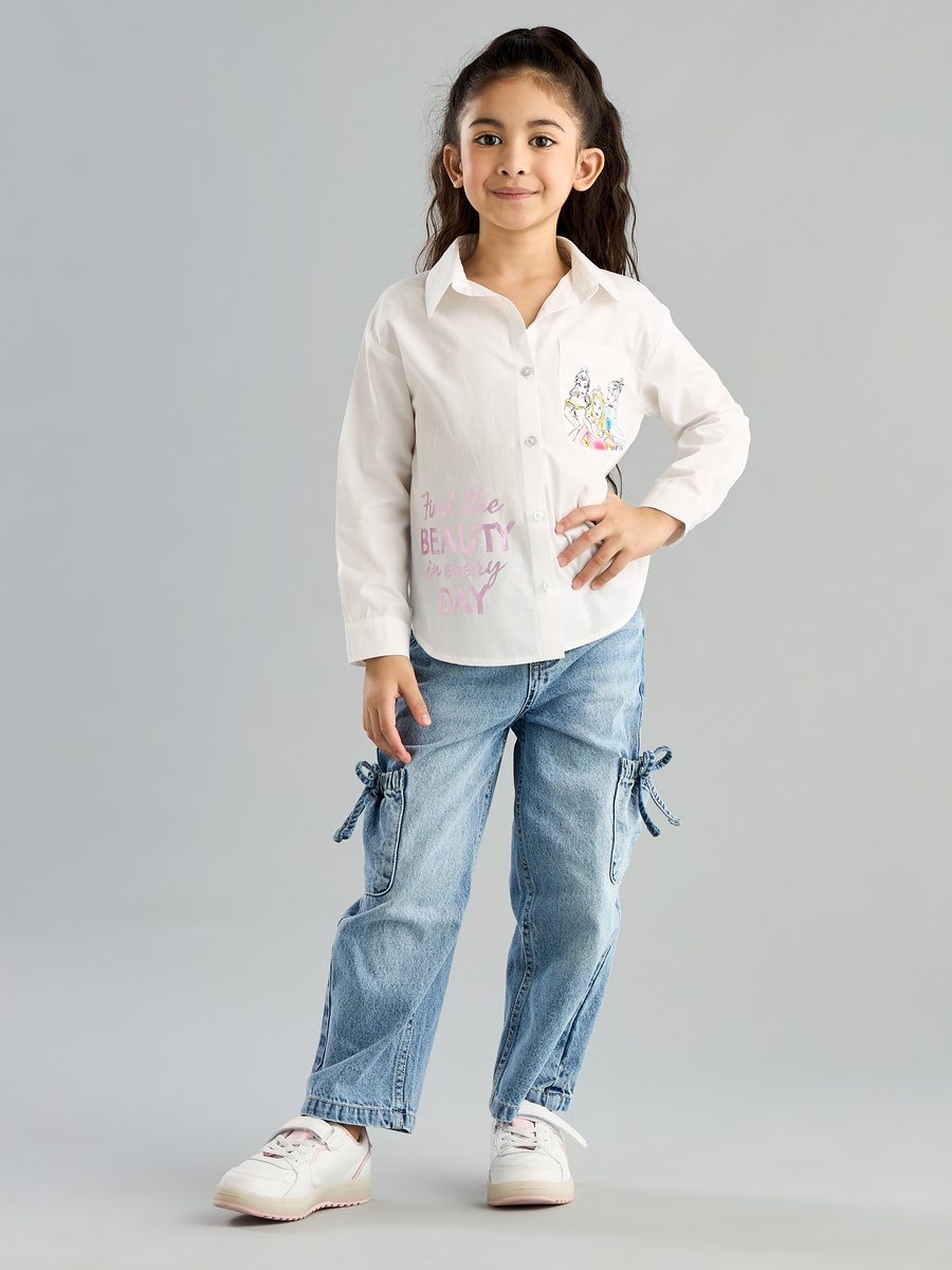 Disney Princess Print Shirt with Pocket