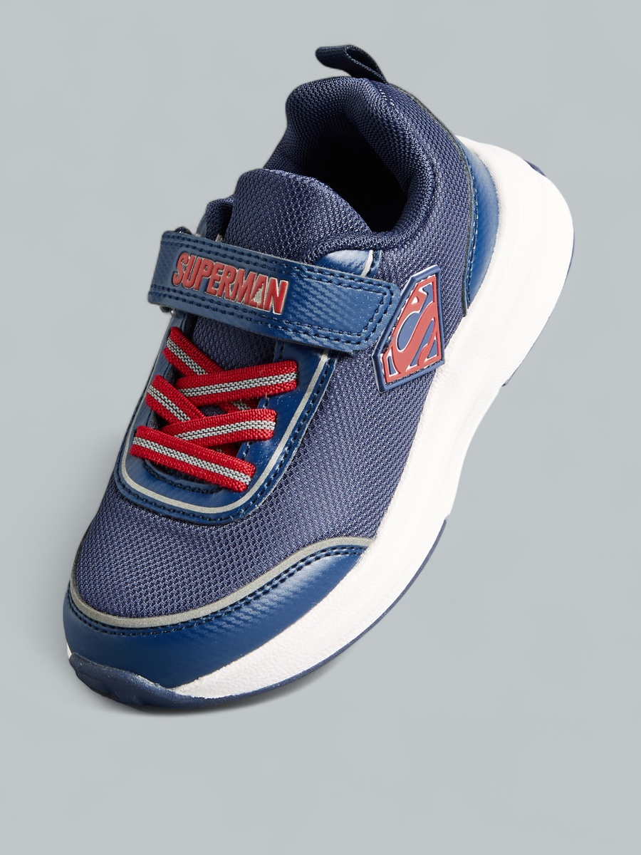 Superman Sports Shoes with Hook and Loop Closure