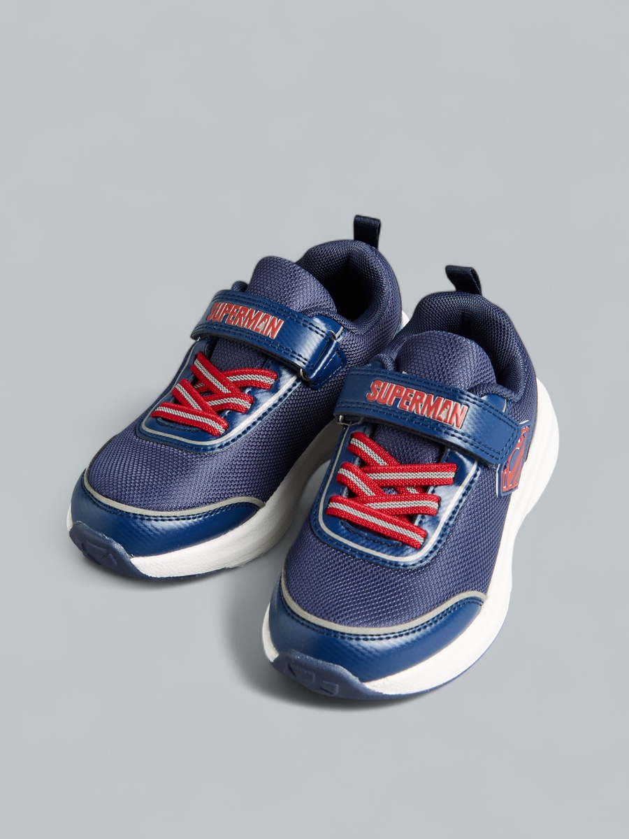 Superman Sports Shoes with Hook and Loop Closure