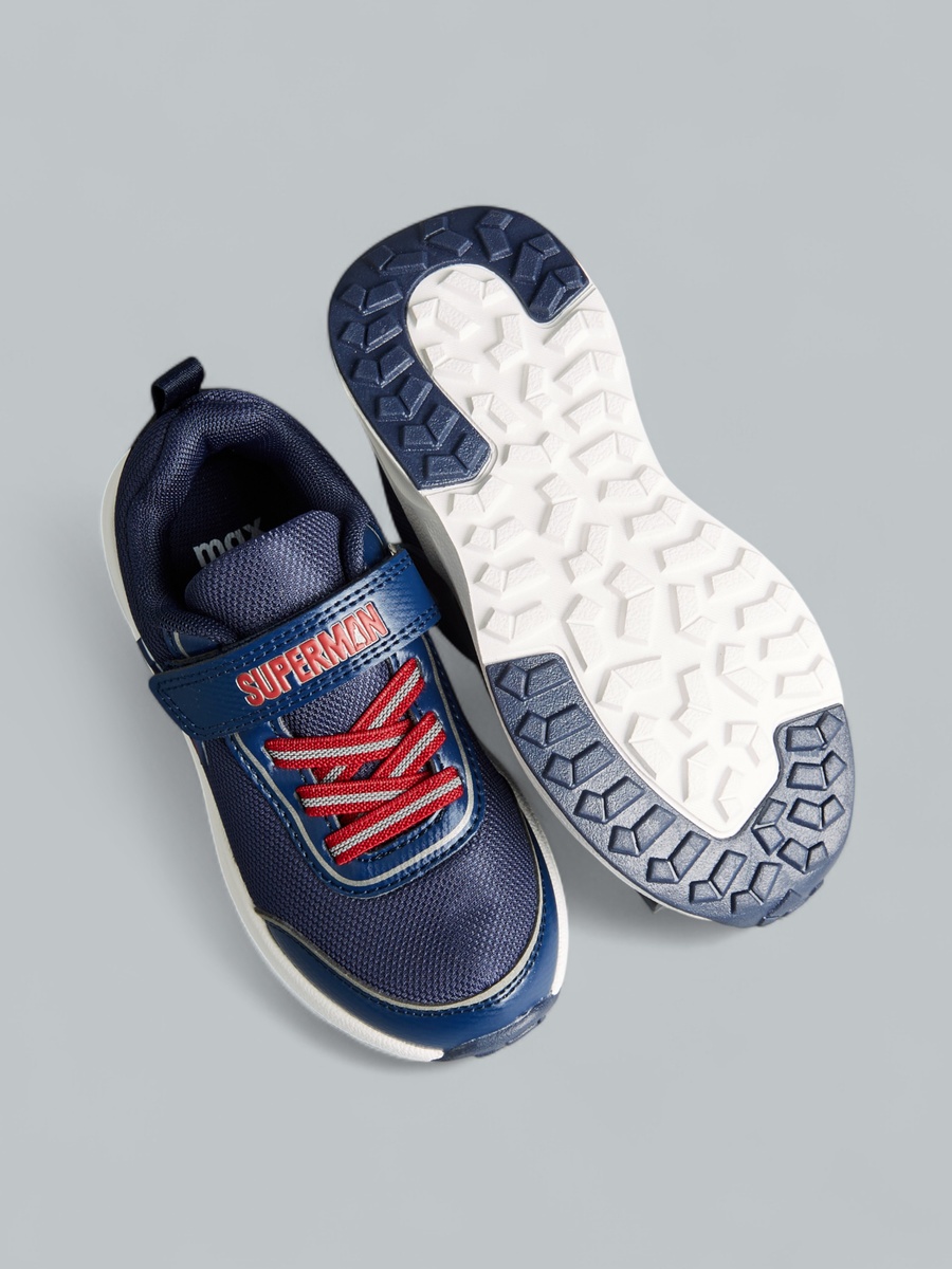 Superman Sports Shoes with Hook and Loop Closure