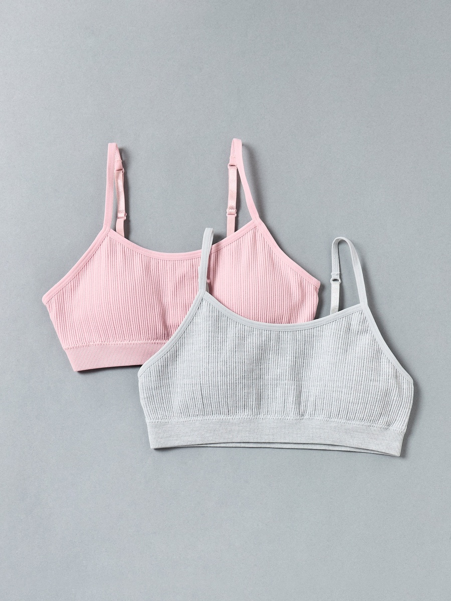 Pack of 2 - Ribbed Seamless Padded Trainer Bra