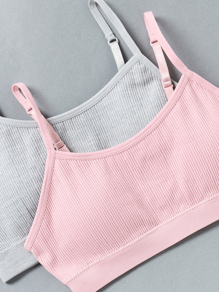 Pack of 2 - Ribbed Seamless Padded Trainer Bra