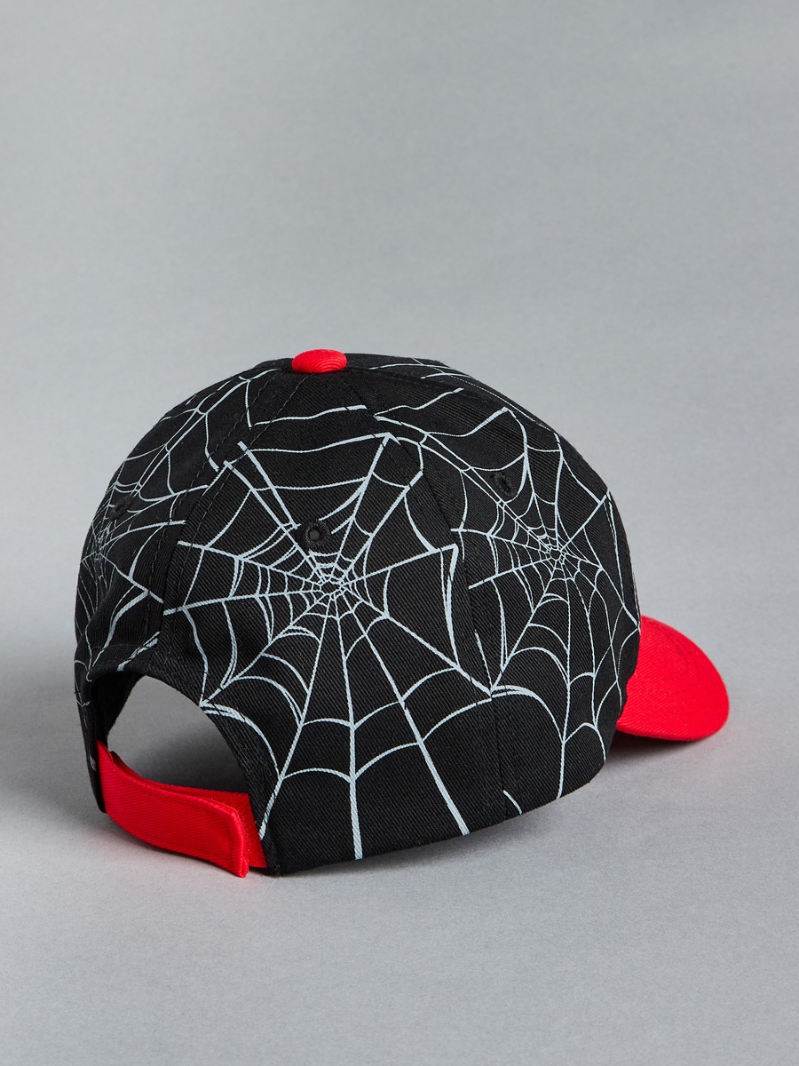 Spider-Man Print Cap with Hook and Loop Closure
