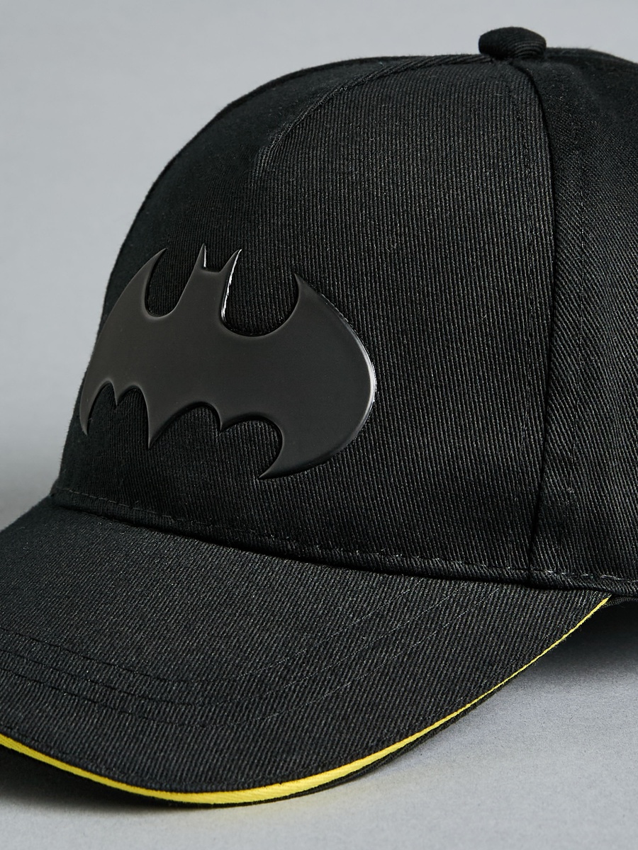 Batman Applique Cap with Hook and Loop Strap Closure
