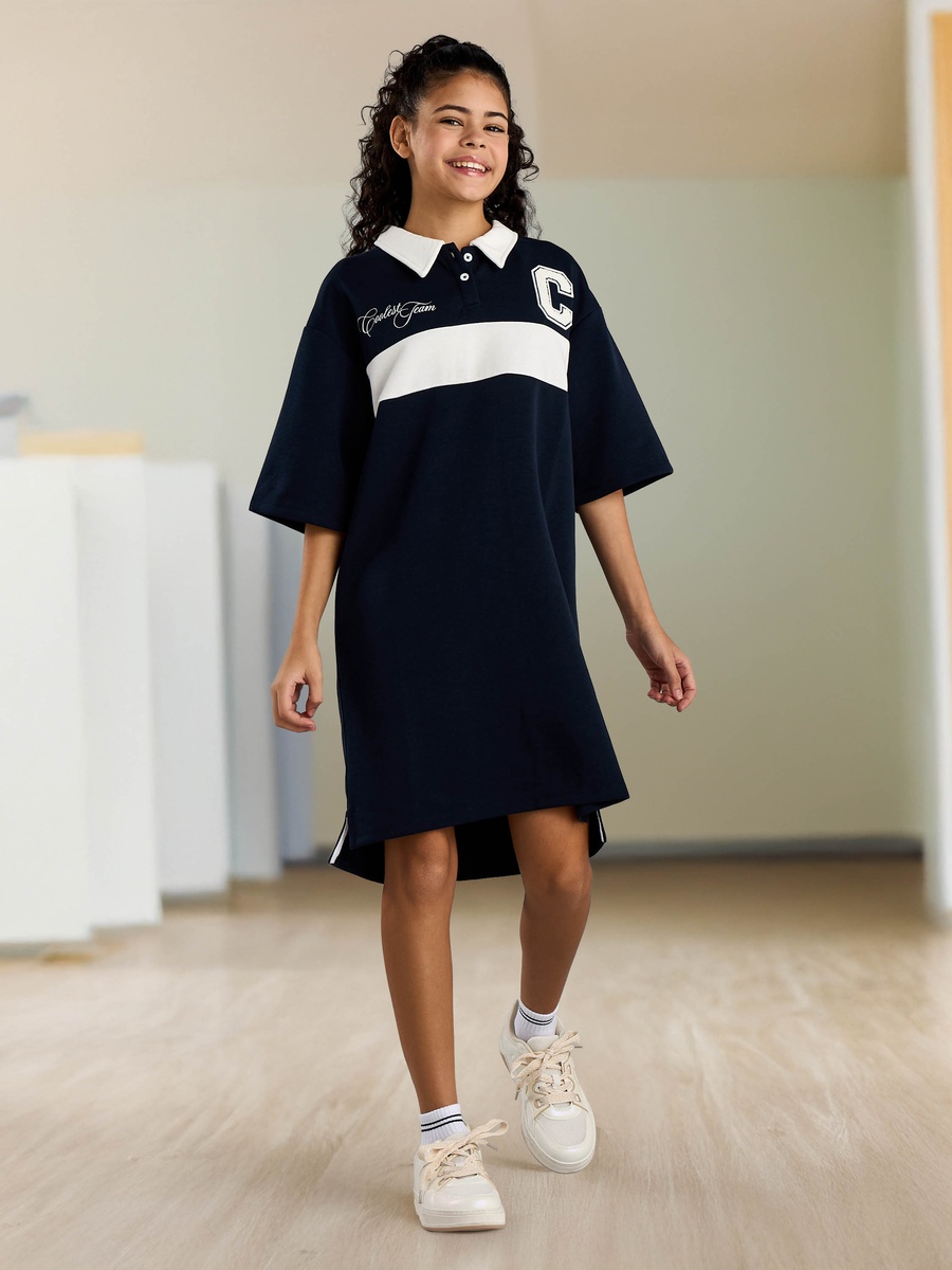 Color Block Polo Dress