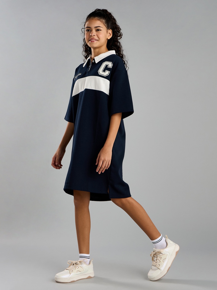 Color Block Polo Dress
