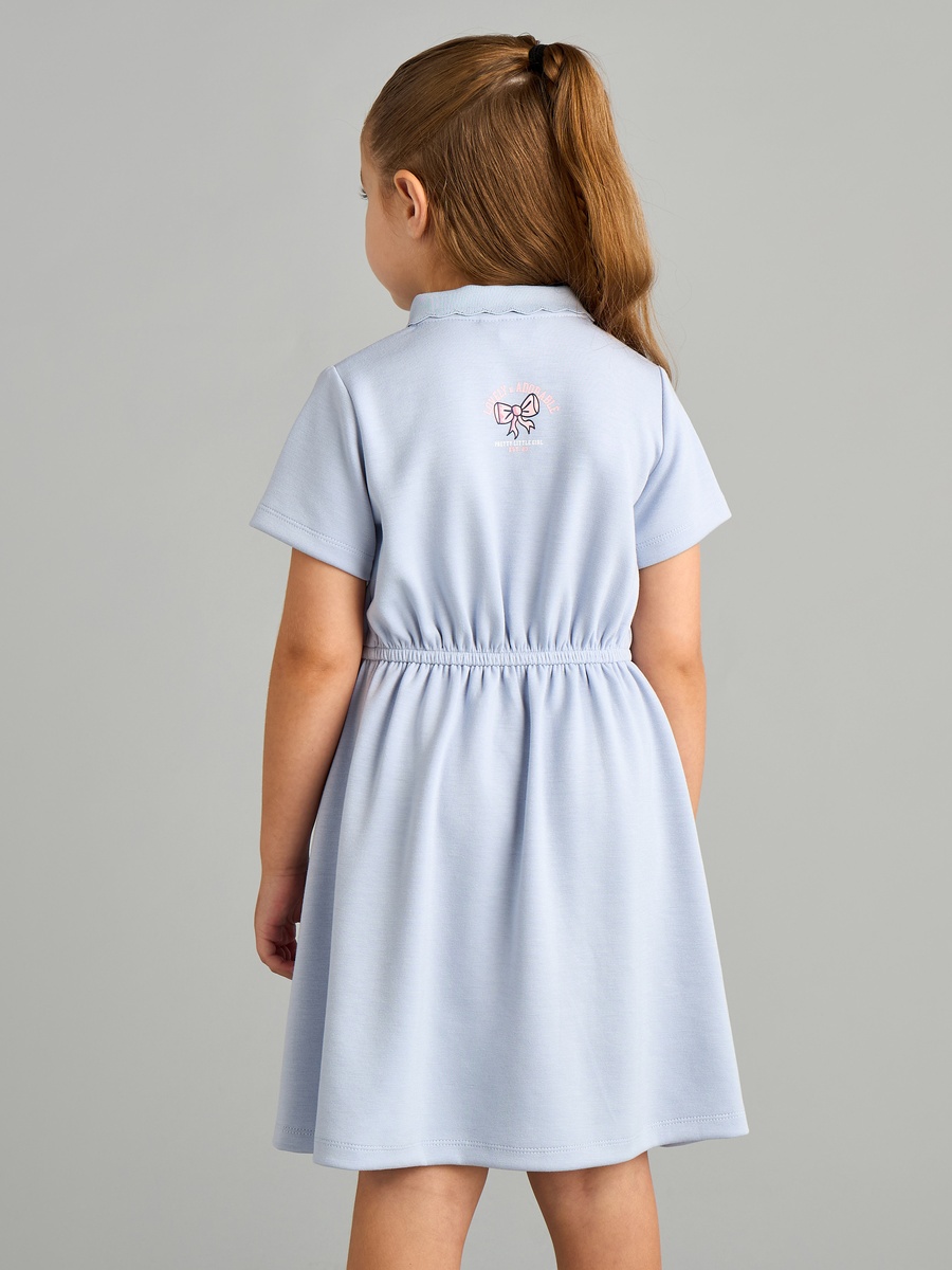 Polo Dress with Scalloped Collar