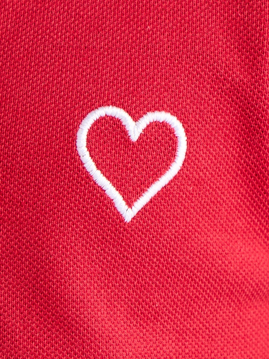 Heart Pique Sleeveless Polo Dress