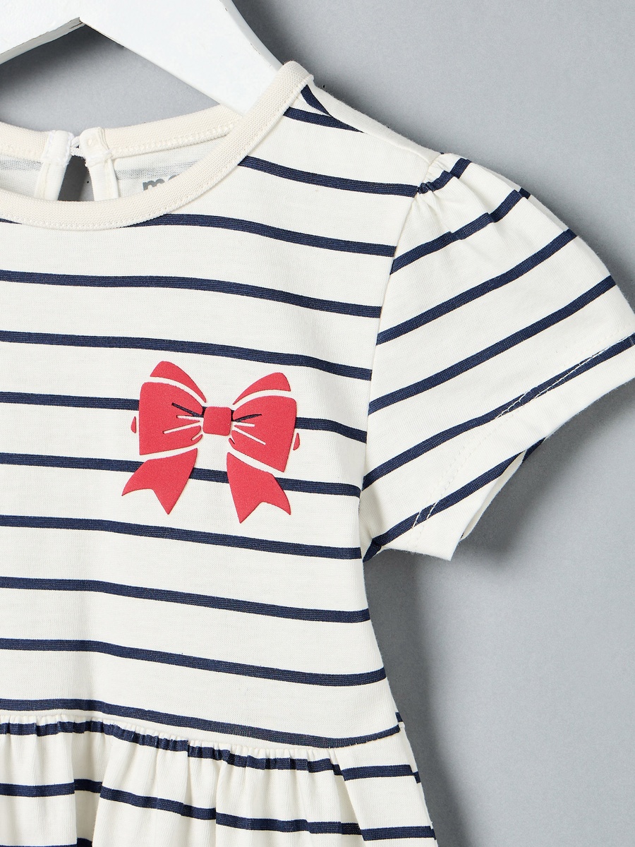Striped Cotton A-line Dress
