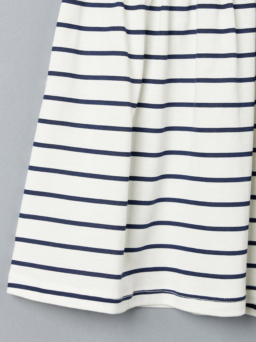 Striped Cotton A-line Dress