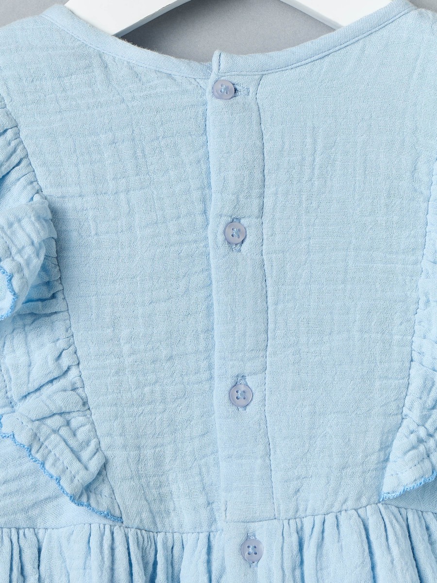 Floral Embroidered Better Cotton Gauze Dress For Default Category at Kuwait  | Styli
