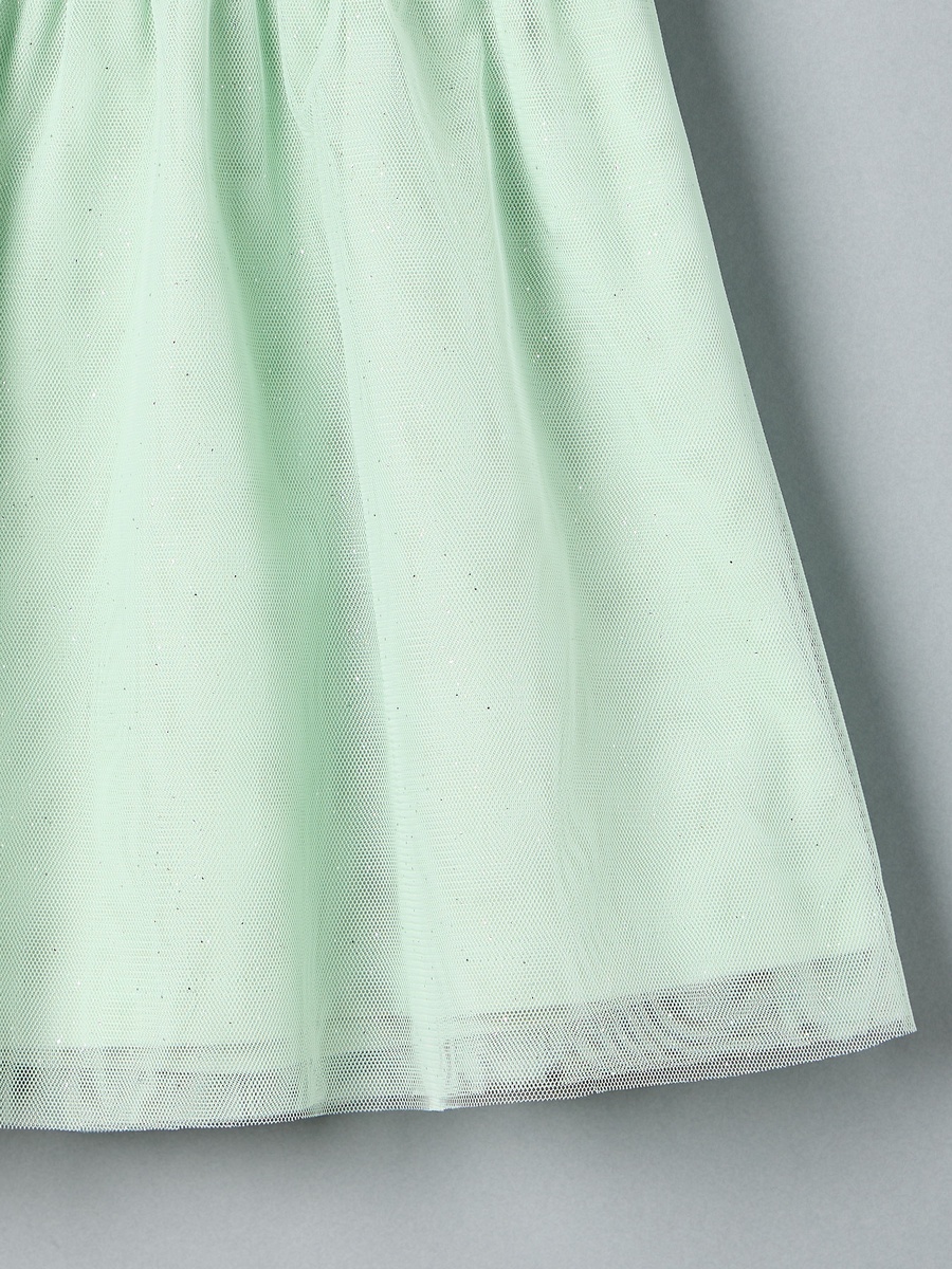 Mesh Mix Media Cotton Dress