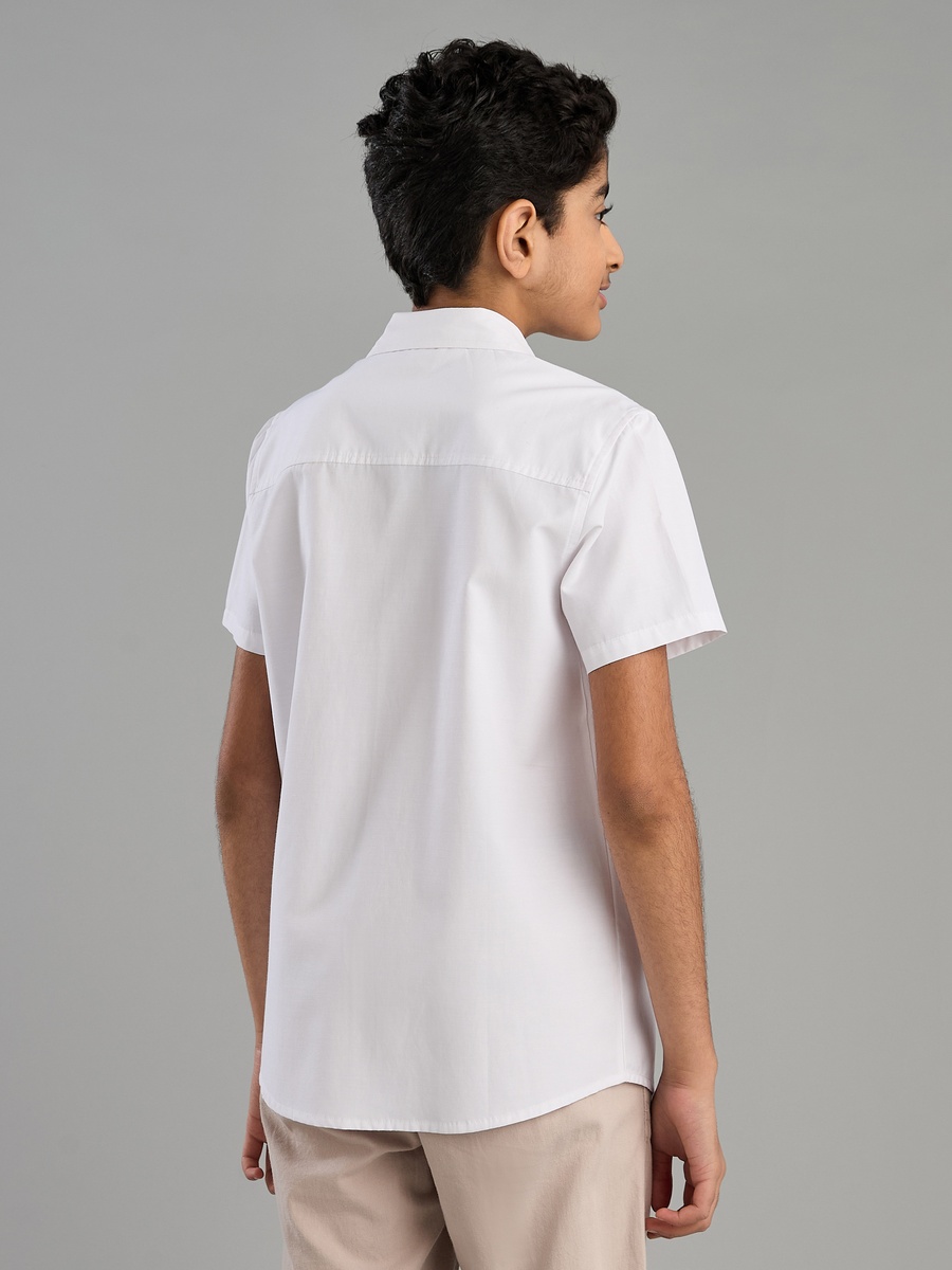 Plain Poplin Shirt with Pocket